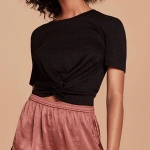 Aritzia Wilfred Free Subah Knotted Front Tee Shirt